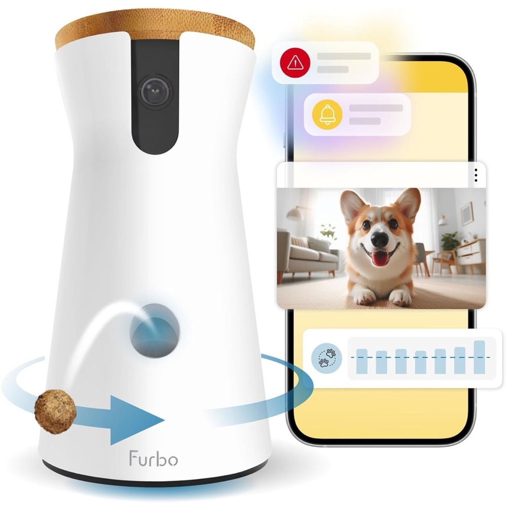 Furbo Dog Camera with Treat Dispenser - White